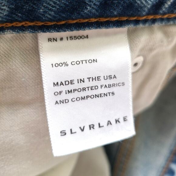 SLVERLAKE Hero Last Goodbye High Waist Ankle Blue Jeans Raw Hem Womens Size 27 - Picture 8 of 14